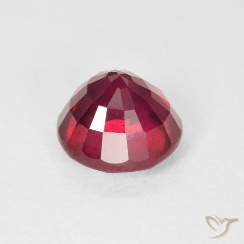 Rubí Carmesí intenso natural de 3.37 ct, Redondo, VS
