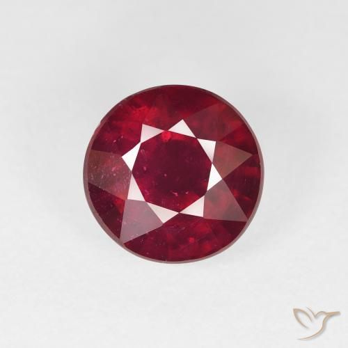 3.93ct Natural Rojo oscuro Rubí, Redondo, VS