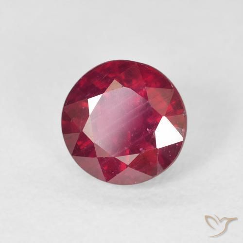 Rubí Rojo rosado natural de 2.88 ct, Redondo, VS