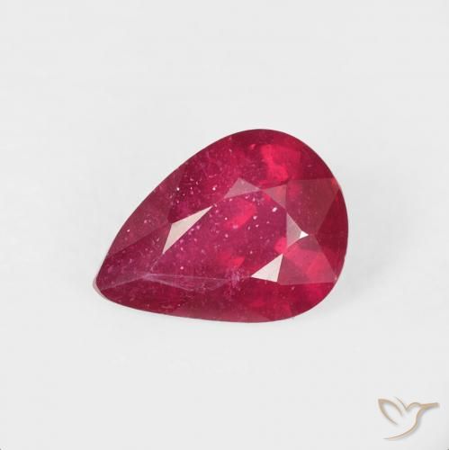 1.39ct Natural Rojo claro Rubí, En forma de pera, VS-SI