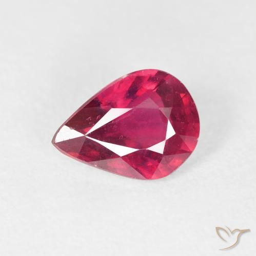 1.40ct Natural Rojo mermelada Rubí, En forma de pera, VS-SI