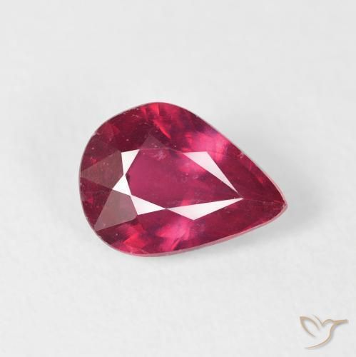 Rubí Rojo mermelada natural de 1.40 ct, En forma de pera, VS-SI