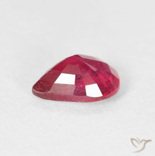Rubí Rojo mermelada natural de 1.40 ct, En forma de pera, VS-SI
