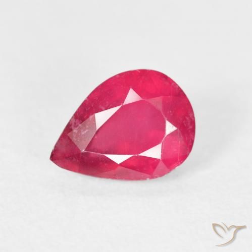 1.64ct Natural Rosado rojizo Rubí, En forma de pera, VS-SI