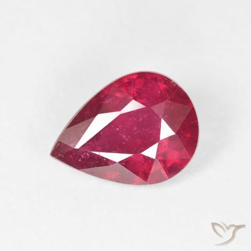 1.61ct Natural Rojo oscuro Rubí, En forma de pera, VS-SI
