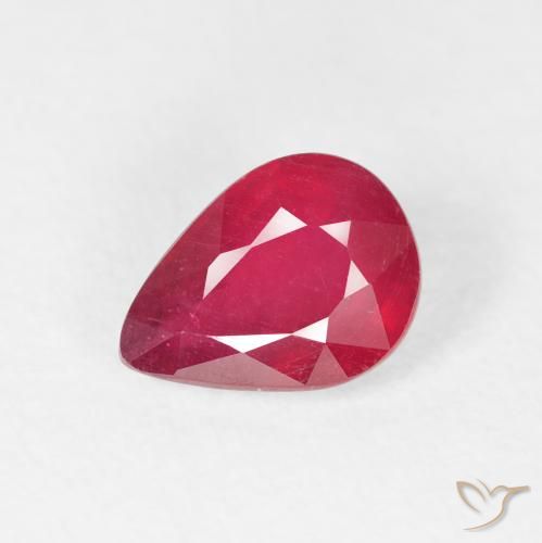 1.50ct Natural Rojo medio Rubí, En forma de pera, VS-SI