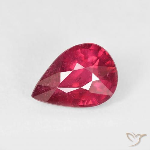 1.38ct Natural Carmesí intenso Rubí, En forma de pera, VS-SI