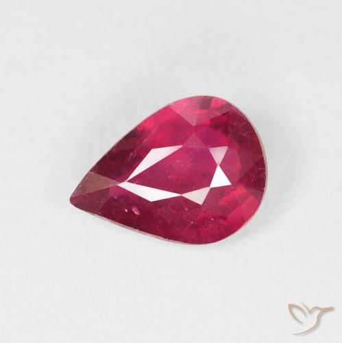 1.19ct Natural Rojo medio Rubí, En forma de pera, VS-SI