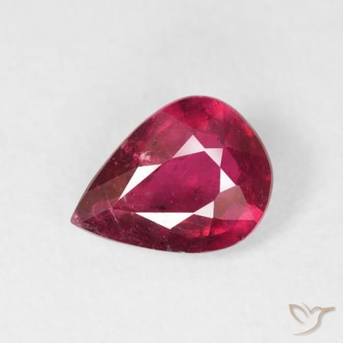 1.26ct Natural Rojo mermelada Rubí, En forma de pera, VS-SI
