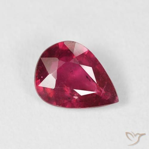 Rubí Rojo mermelada natural de 1.26 ct, En forma de pera, VS-SI