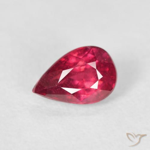 0.73ct Natural Rojo claro Rubí, En forma de pera, VS-SI