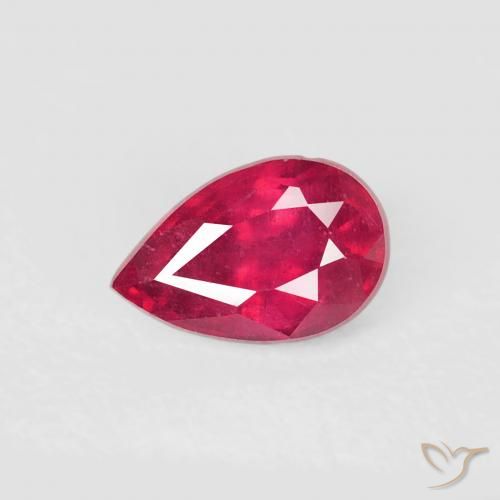 0.70ct Natural Carmesí intenso Rubí, En forma de pera, VS-SI