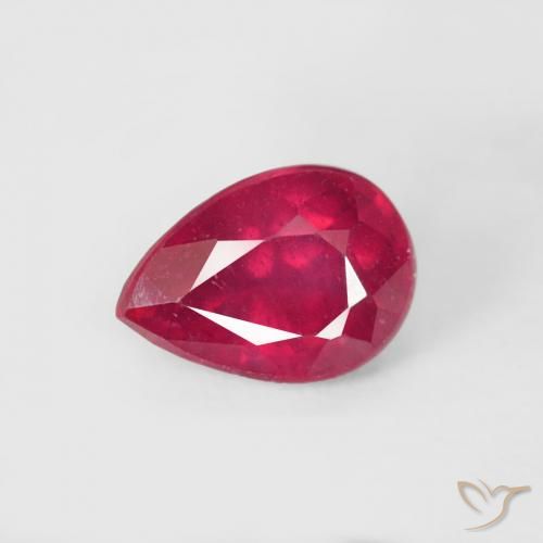0.66ct Natural Rojo medio Rubí, En forma de pera, VS-SI