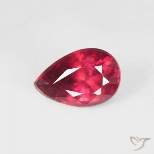 0.72ct Natural Carmesí intenso Rubí, En forma de pera, VS-SI