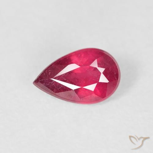 0.56ct Natural Rosado rojizo Rubí, En forma de pera, VS-SI