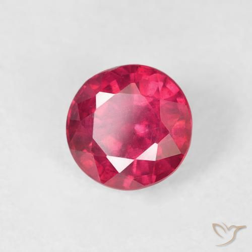 Rubí Rojo mermelada natural de 1.01 ct, Redondo, VS