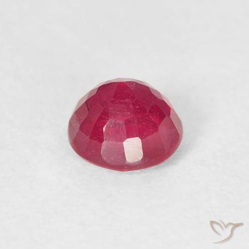 Rubí Rojo rosado natural de 0.85 ct, Redondo, VS