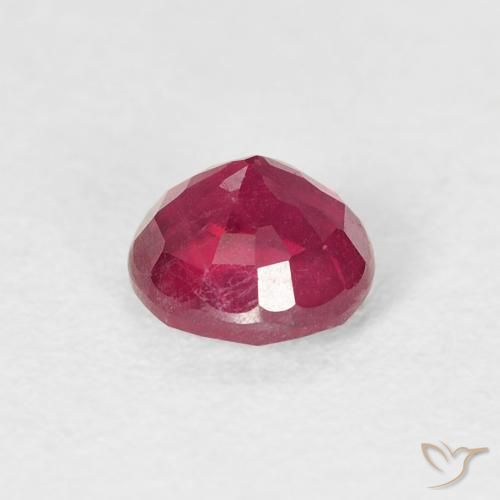 Rubí Rosado rojizo natural de 0.91 ct, Redondo, VS