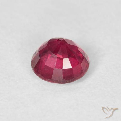 Rubí Rojo rosado natural de 0.74 ct, Redondo, VS