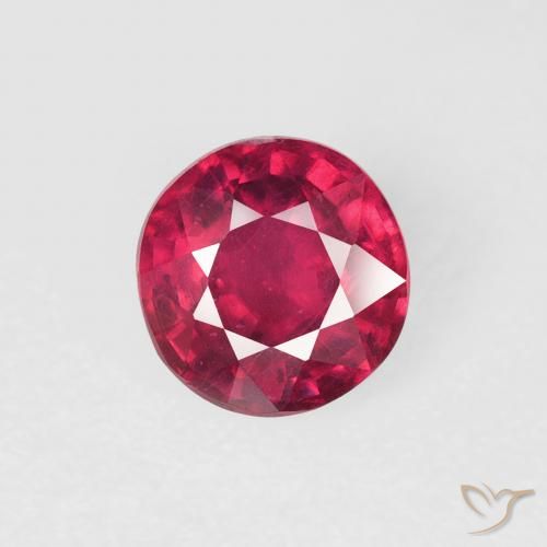 0.96ct Natural Rojo mermelada Rubí, Redondo, VS