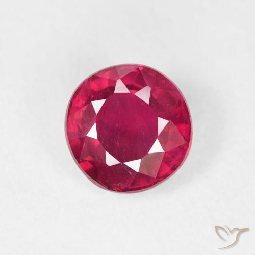 0.89ct Natural Rojo medio Rubí, Redondo, VS