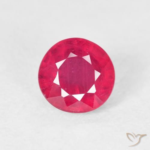 1.04ct Natural Rojo medio Rubí, Redondo, VS, Photo A