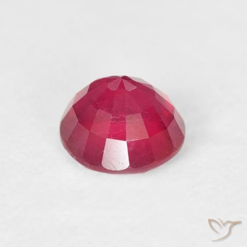Rubí Rojo medio natural de 1.04 ct, Redondo, VS