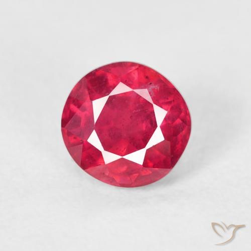 1.06ct Natural Rojo mermelada Rubí, Redondo, VS