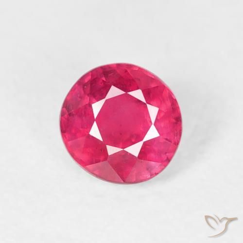 0.79ct Natural Rojo medio Rubí, Redondo, VS