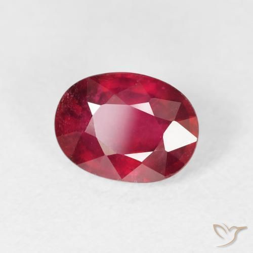 Rubí Carmesí intenso natural de 1.87 ct, Ovalada, VS-SI