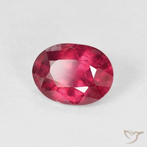 Rubí Carmesí intenso natural de 1.74 ct, Ovalada, VS-SI