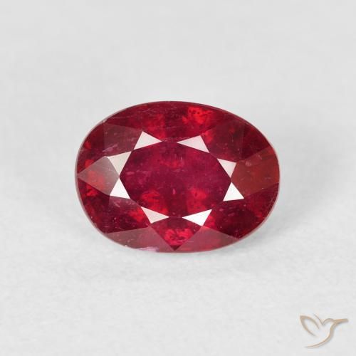 2.17ct Natural Rojo oscuro Rubí, Ovalada, VS-SI