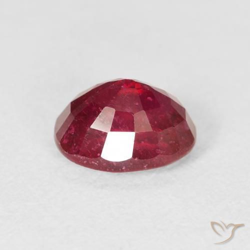 Rubí Rojo oscuro natural de 2.17 ct, Ovalada, VS-SI