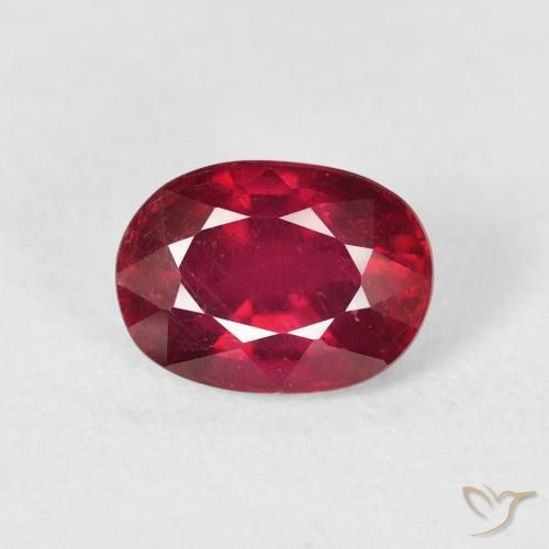 2.17ct Natural Rojo oscuro Rubí, Ovalada, VS