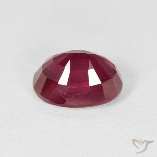 Rubí Rojo oscuro natural de 2.17 ct, Ovalada, VS