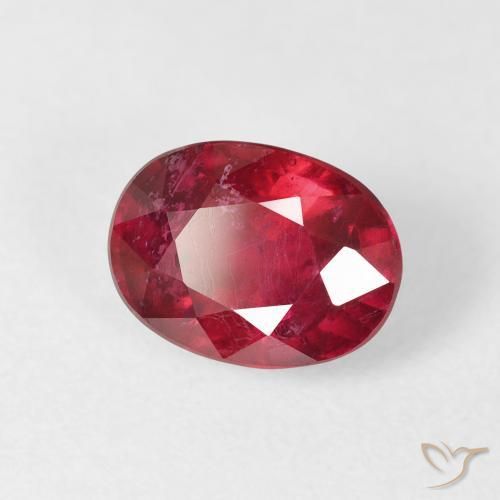 Rubí Carmesí intenso natural de 2.49 ct, Ovalada, VS