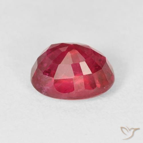 Rubí Carmesí intenso natural de 2.49 ct, Ovalada, VS