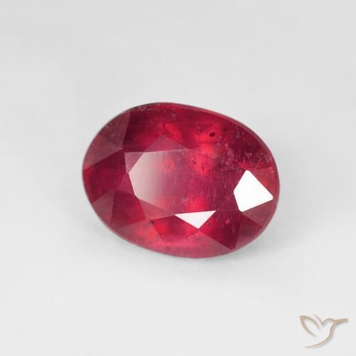 Rubí Rojo medio natural de 2.32 ct, Ovalada, VS