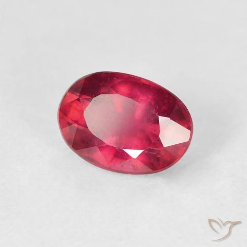 Rubí Rojo mermelada natural de 1.83 ct, Ovalada, VS