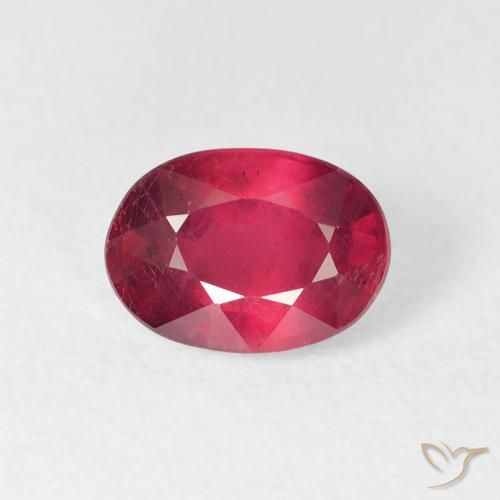 1.80ct Natural Rojo mermelada Rubí, Ovalada, VS
