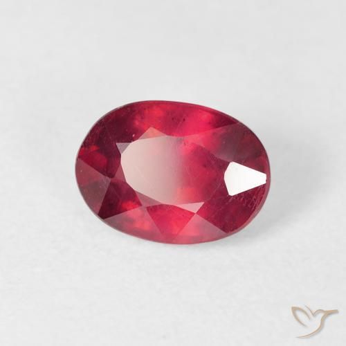Rubí Rojo mermelada natural de 1.80 ct, Ovalada, VS