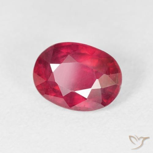 Rubí Carmesí intenso natural de 2.05 ct, Ovalada, VS