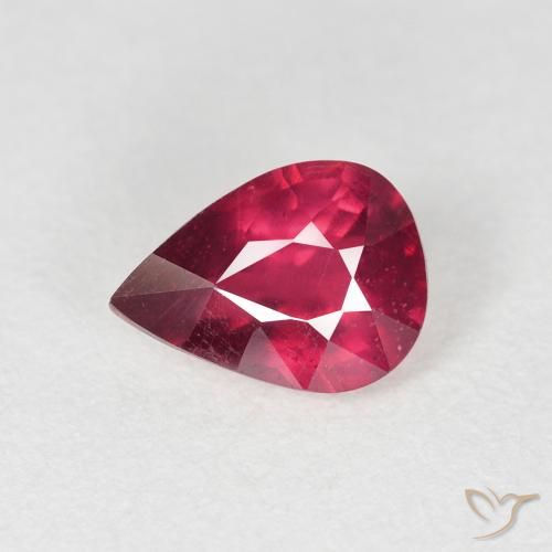 1.50ct Natural Rojo medio Rubí, En forma de pera, VS-SI