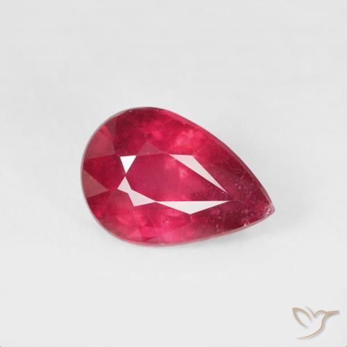 Rubí Rojo mermelada natural de 1.21 ct, En forma de pera, VS-SI