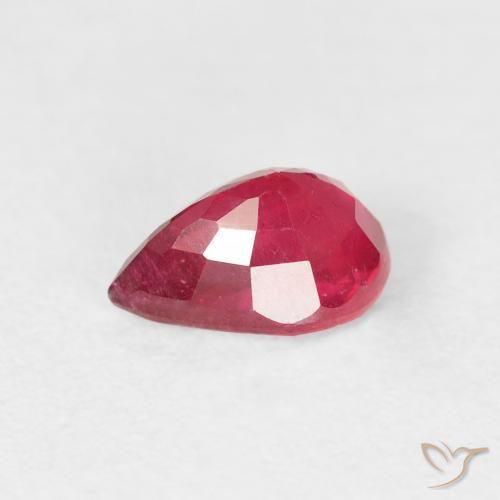 Rubí Rojo mermelada natural de 1.21 ct, En forma de pera, VS-SI