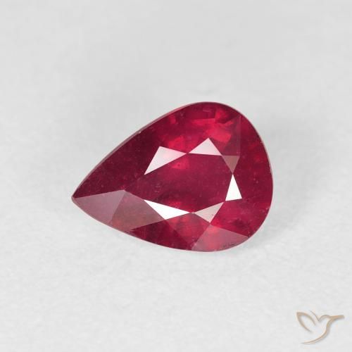 1.59ct Natural Rojo oscuro Rubí, En forma de pera, VS-SI