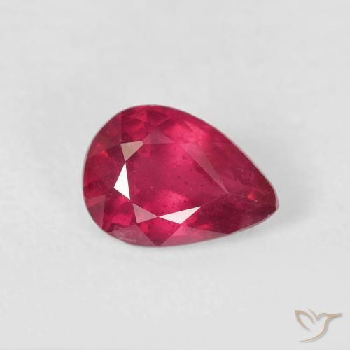 Rubí Rojo mermelada natural de 1.12 ct, En forma de pera, VS-SI