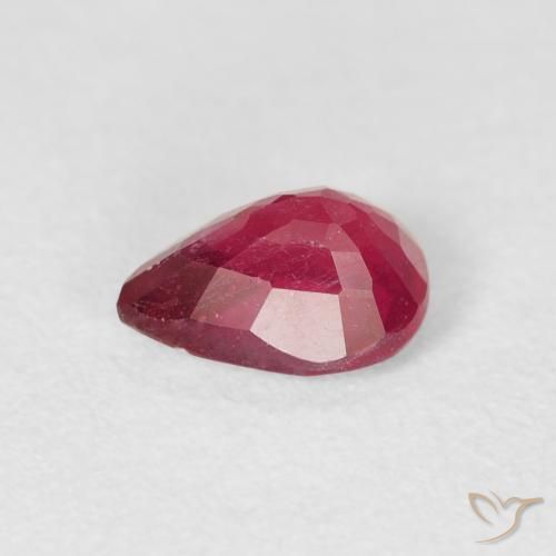 Rubí Rojo mermelada natural de 1.12 ct, En forma de pera, VS-SI