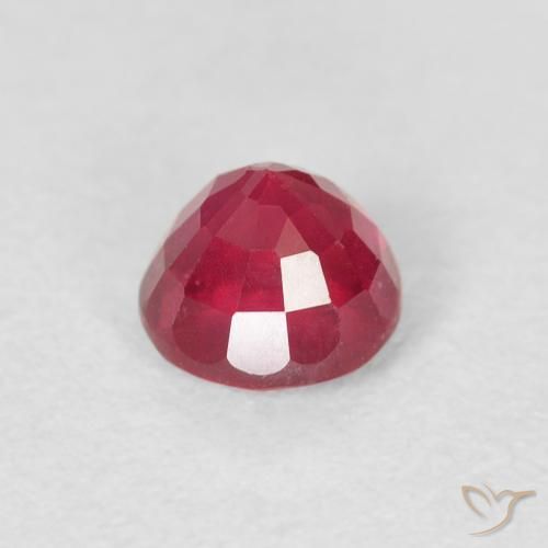 Rubí Rojo mermelada natural de 0.96 ct, Redondo, VS