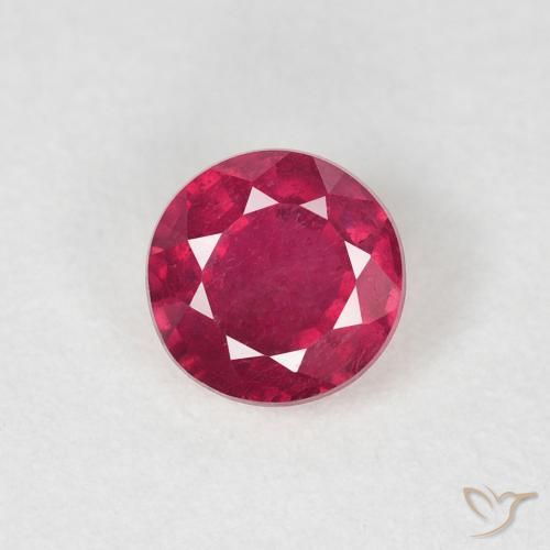 0.81ct Natural Rojo medio Rubí, Redondo, VS
